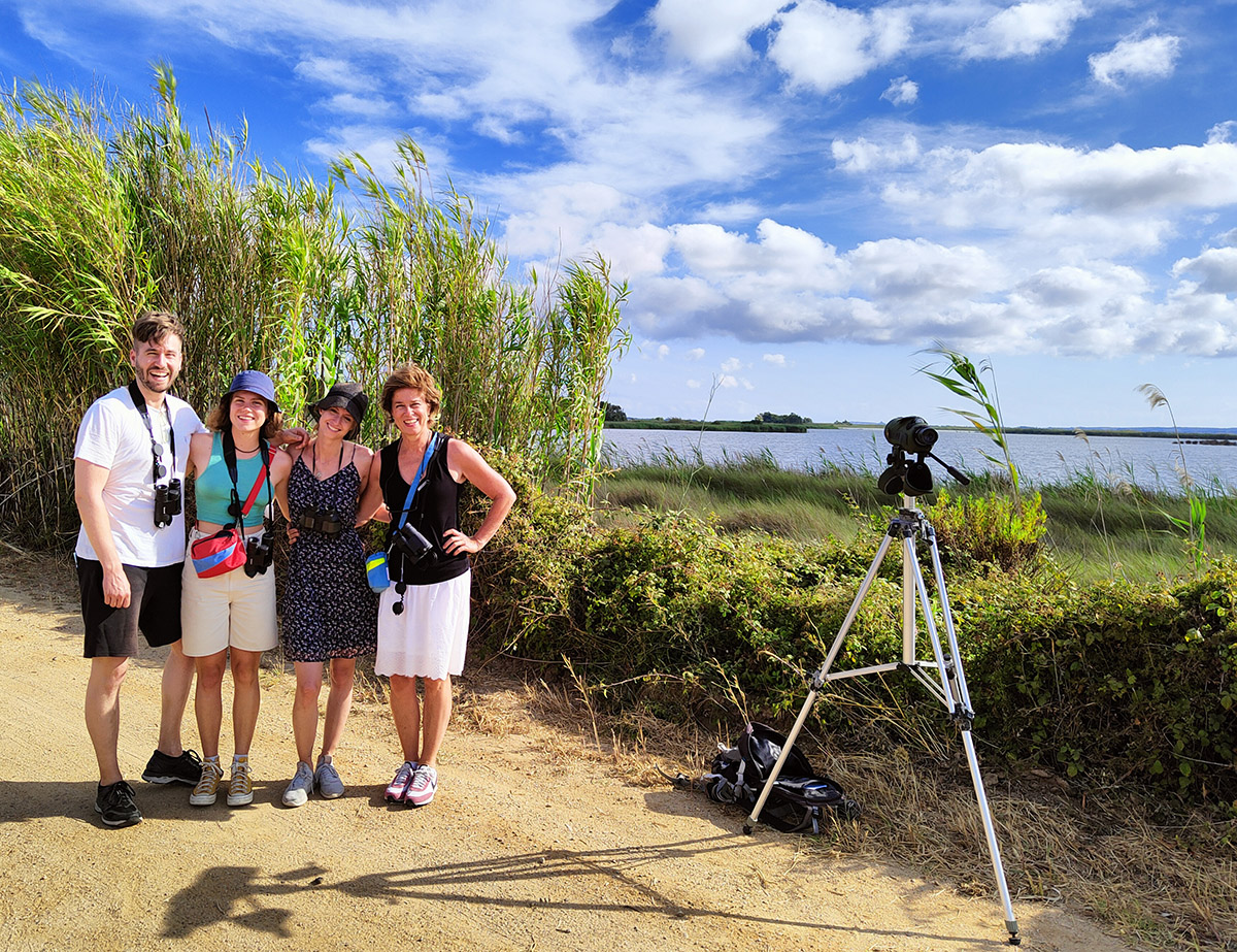 Birdwatching in wetlands